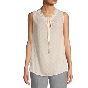 Ellen Tracy Sleeveless Ruffle Top